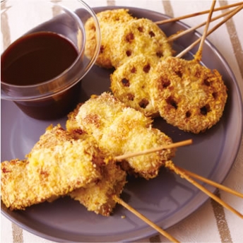 串かつ（豚ねぎ、れんこん）